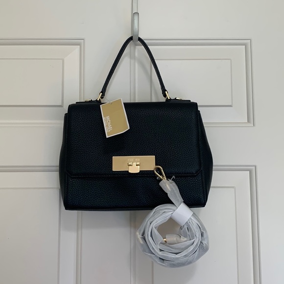 Michael Kors Callie Black Crossbody Satchel NWT - Picture 1 of 10